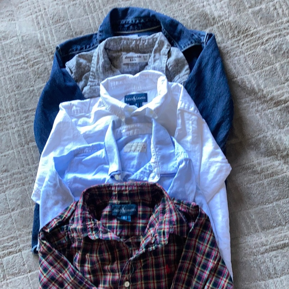 Multiple button down shirts